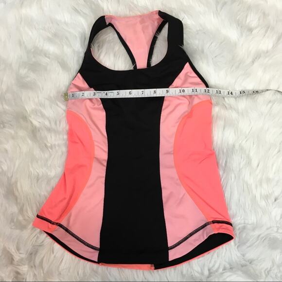 Lululemon Cardio Kick Tank Black Neon Size 4 - Picture 2 of 8